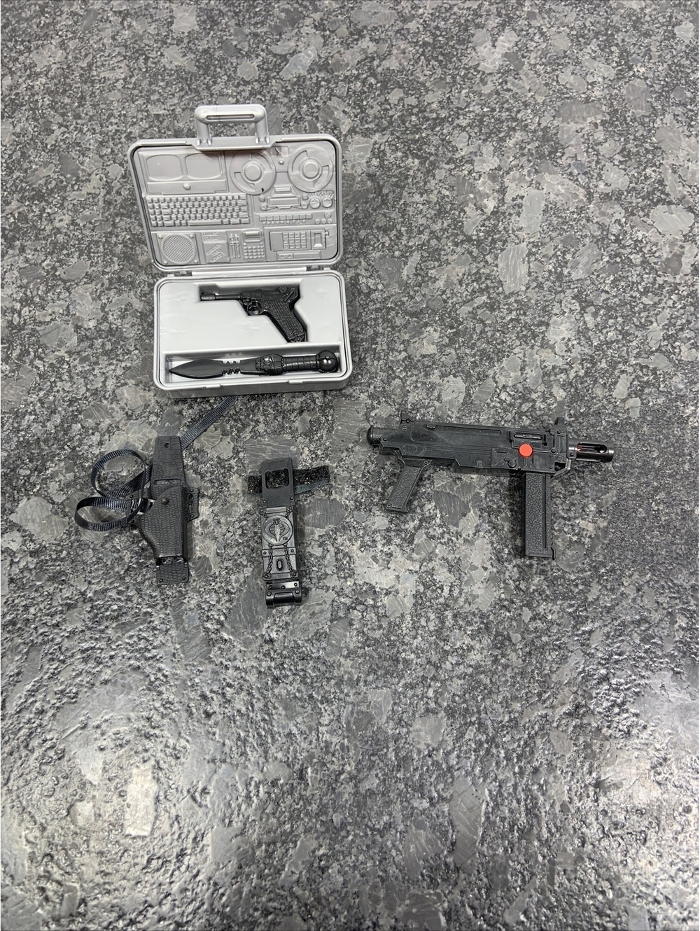 1992 GI Joe Cobra Commander Weapons Lot Complete Briefcase, Gun, Holsters MINT